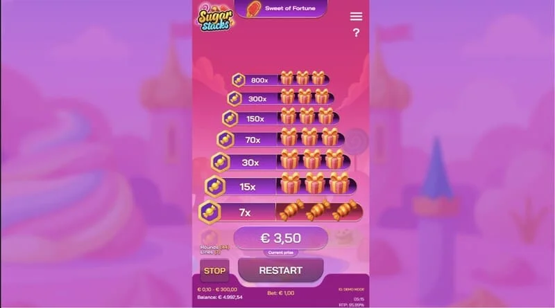 Sugar Stacks - ชนะรางวัลใหญ่หลังจากถอนเงินที่ชั้นบนสุดของหอคอย